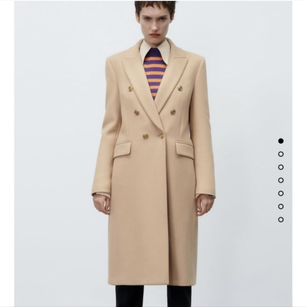 NWOT Zara Manteco Wool Camel Coat Size M (rare)